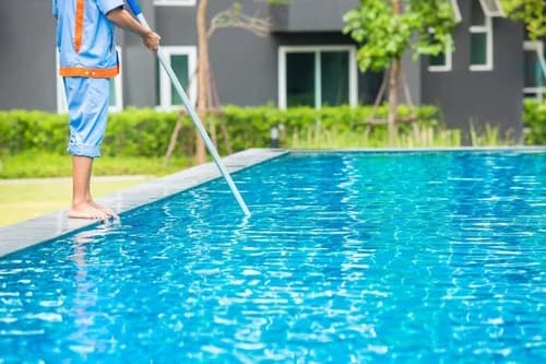 Professional pool maintenance service ensuring clean and safe water.